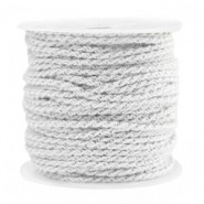 Makramee Band Twisted 1.5mm Silver-white